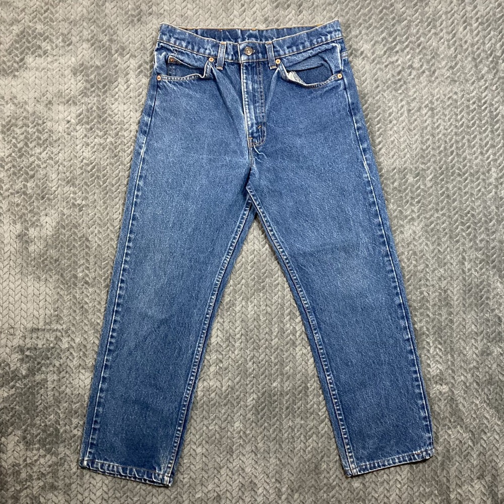 Vintage Levi's 505 Orange Tab Straight Leg Jeans Men's 31x30 (30x24) Blue USA